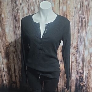 SO Gray Fitted Button Down Polo Shirt